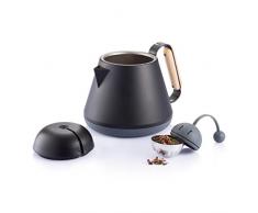 XDDesign P263.051 Teako Théière INOX Noir 22 x 22 x 20 cm