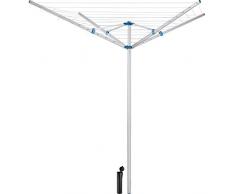tectake 800519 Aluminium Séchoir Rotatif Cordes à Linge | 4 Bras Porteur | Hauteur Réglable en Continu - diverses Modèles (Type 1 | no. 402719)