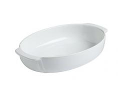 Pyrex 8013107 Signature Plat à Four Ovale Blanc en Céramique 25 x 18 cm