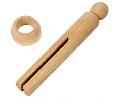 Pinces à linge, L: 9,5 cm, bouleau, 5pièces