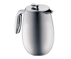 Bodum - 1308-57 - Columbia - Cafetière à Piston Isotherme 8 Tasses - Double Paroi Inox - 1.0 L - Mat