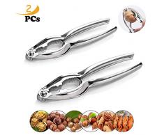 LIZHIGE Casse-Noisette,2 Pièces Noyer Clip,pour Noix et Fruits de Mer Casse-Noisette Lourd écrou Noix de pécan Noyer Outil ouvreur