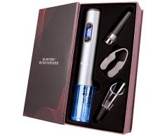 BFULL Tire Bouchon électrique Sans-fil-2PCS Opener Comprend Un ouvre-Bouteille Automatique, Un ouvre-Bouteille à Pression dair, des Bouchons à Vide (2pcs), Un Coupe-Papier, Un verseur à vin