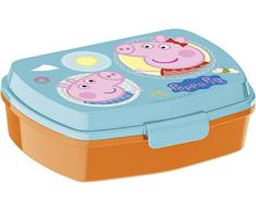 Unbranded 8020166 Peppa Pig Georges Boite à Gouter, Plastique, Bleu, 17,2 x 13,8 x 5,5 cm