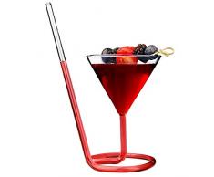 4 Pièces Creative Glass Bar Vis Spirale Paille Moléculaire Cocktail Verre À Vin Martini Champagne Verre Verre À Vin Charme Gobelets