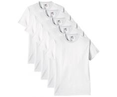 Fruit of the Loom - T-Shirt - coupe droite - Col Rond - Manches Courtes Homme - blanc - Large