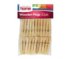 Around The Home Lot de 42 Pinces à Linge en Bois