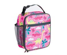 SPI Portable Fitness Lunch Bag Cool Box Boys Girls Children Thermal Lunch Box Kids Animal Printing School Insulated,Pink Dinosaur Bag