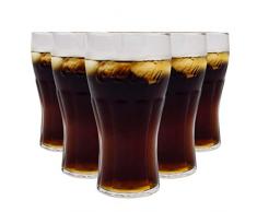 BG LOT 6 Verre Coca COLA Verre A JUS DE Fruit 15 X 7 CM 6 Verres A Soda