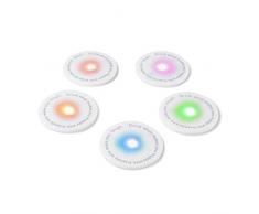 Balvi sous-Verre à LED UFOs 5 pièces Idéal pour Les fêtes Piles incluses 5xCR2025 Plastique PP