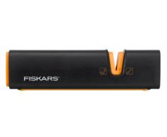 Fiskars Aiguiseur pour couteaux à lame lisse en acier, Pierre à aiguiser en céramique, Edge, Roll-Sharp, Noir/Orange, 1003098