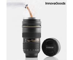 InnovaGoods Tasse thermique avec couvercle, noir, 8Â x 8Â x 18Â cm