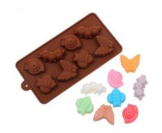 Moules Et Plateaux À Glaçons 8 Même Dessin Animé Animal Escargot Chenille Papillon Abeille Silicone Chocolat Plateau De Glace Cookie Moule Moule De Qualité Alimentaire