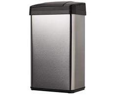 Poubelle automatique capteur senseur inox capacité 16L avec adapt220V Pro Design Contemporain Usage Privé Public Pour Cuisine salle de bain. Don’t Touch Me poubelle à ouverture électrique