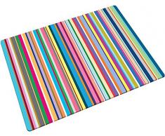 Joseph Joseph - Planche en Verre/Dessous de Plat - 40 x 30 cm - Fines rayures colorées
