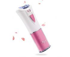 Epilateur Electrique, Queenmew Sans Fil Rasoir Femme Electrique, Epilateur Visage&Bikini Pour Femme Avec Lumière Led, Électrique Épilation & Etanche Tondeuse Femme Pour Le Menton/Aisselle/Pied/Corps