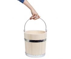 Seau de 10 L Bois seau Eau Pot poignée en métal