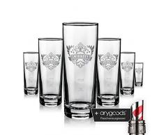 Smirnoff Lot de 6 verres à long drink Frosted avec logo 0,2 l