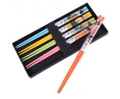 COFFRET DE 5 BAGUETTES COULEURS - Décoration ambiance japon et geishas