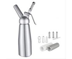 NRYBH Siphon Cuisine Chantilly Crème Fouettée Whipper 500 ML Tout en Aluminium Crème Mousse Maker Bricolage Cuisson Modèles De Montage Siphon Haute Qualité