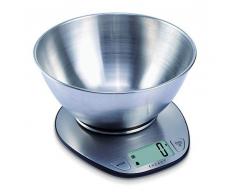 EXZACT Balance de Cuisine Électronique à Grand Écran avec Bol à Mélanger en Inox - 5 kg / 11lb (EX4350)