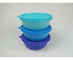 TUPPERWARE Raviers (3) 600ml bleu foncé + bleu + turquoise boîte