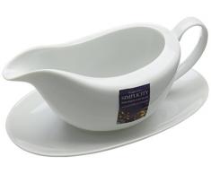 Price et Kensington Simplicity Saucière et soucoupe, Porcelaine, Blanc