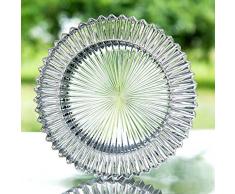 cendrier KKY-Enter Transparent Rond Crémier en Verre Personnalité Pratique décoratif Accessoires pour la Maison Décoration de Salon Pratiques décoratifs (16 Cm X 16 Cm X 4