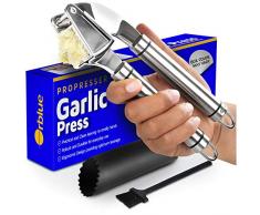 ORBLUE presse-ail en acier inoxydable avec un outil pour éplucher