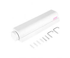 Samfox Support de Séchage, Séchoir à Linge Rétractable 4 Lignes, Ligne de Lavage de Linge Mural Mural, Support de Séchage, 3,2 M