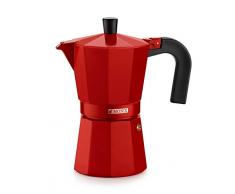 Monix M281706 - Cafetière Italienne en Aluminium, 6 Tasses, Couleur Fraise
