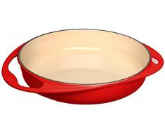 Le Creuset, Plat à Tarte Tatin en Fonte Ãmaillée, Ovale, à 25 cm, Compatible avec Toutes Sources de Chaleur (Induction Incluse), 2.13 kg, Cerise