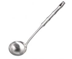 Newness Louche à soupe, 29.5 cm Louche Cuillère à Soupe, [Antirouille, Résistance à la Chaleur] Louche avec Poignée Ergonomique Vide, Cuillère de Cuisson pour la Cuisine