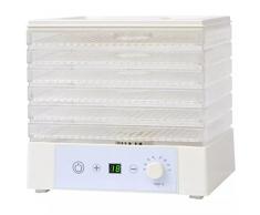 vidaXL Déshydrateur Alimentaire avec 6 Plateaux pour Cuisine 250 W Blanc