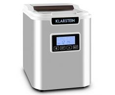 Klarstein Icemeister Machine à glaçons - Prêts en 15 minutes , Jusquà 12 kg de glace en 24 heures , Trois tailles de glaçon (small, medium, large) , Réservoir de 1,1L , Acier , Minuteur , Blanc