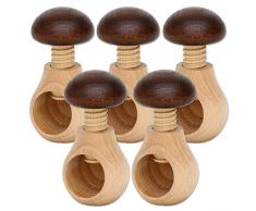 Dekohelden24 5 Morceaux de Casse-Noix Champignon, Fait Main de Haute qualité, Hauteur Environ 10 cm, diamètre Environ 6 cm