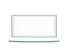 H&H 9264700 Lot de 6 assiettes rectangulaires en verre transparent 39 x 21 cm
