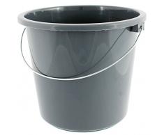 10 ou seau de 5 litres d'eau Seau Seau plastique plastique alimentaire, Seau Budget Sélection, Plastique, gris, 5 l