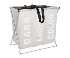Wenko 3440113100 Panier à Linge Trio Beige