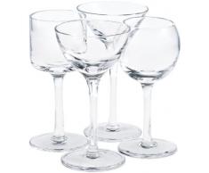Lot de 4 Verres à Liqueur, Verre À Schnaps, collection "LULU", cristal, style moderne (GERMAN CRYSTAL powered by CRISTALICA)