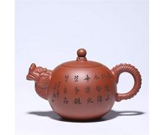 HuiQing Théière Zhang Théière Boutique Vente Célèbre Maroc Clair Ciment Succès Dragon Théière Ciment transparent.