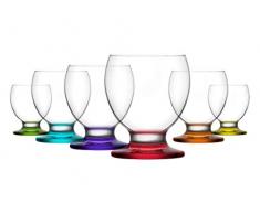 12 x Art Craft Nectar Coral Multicolore Verres Verres à Jus Longdrink