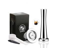 i cafilas Capsules de café Rechargeables réutilisables en Acier Inoxydable Compatible avec Les Capsules de café Compatible avec Les Machines à café Nespresso Coffee Capsule Machine Maker