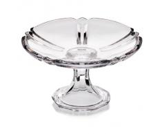 Présentoir à Gâteau sur pied, Panier à fruit, Assiettes à dessert, Plaque à gâteau sur pied, plates dessert, "NADINE", transparent, Ø 17.5 cm, cristal, style moderne (GERMAN CRYSTAL powered by CRISTALICA)