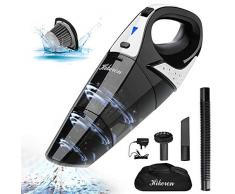 Aspirateur à Main Sans Fil, HIKEREN Aspirateur Portable Sans Fil Rechargeable 100W Aspirateurs a Main Domestiques Légers et Puissants Aspirateur 3 Buses, pour Maison, Voiture, Table, Humide & Sec