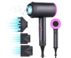 Seche Cheveux 2000W Professionnel Seche Cheveux Ionique 3 Embout 3 Vitesses Faible Bruit Seche Cheveux de Voyage