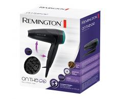 Remington D1500 Sèche-Cheveux de Voyage Puissant 2000W, Poignée Pliable, 2 Températures, 2 Vitesses, Compact