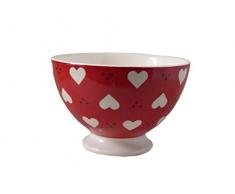 DÃ©jeuner sur lherbe DH042033 Bol Talon, FaÃ¯ence, Rouge, 14,5 x 14,5 x 9,5 cm