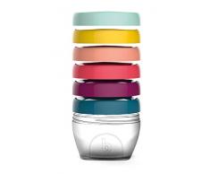 Babymoov Babybol Lot de 6 Pots de Conservation Hermétiques pour Bébé 250 ml