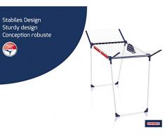 Leifheit Séchoir sur pied Pegasus 180 Solid Plus, séchoir à linge grande surface détendage, étendoir à linge solide et inoxydable, 2 accessoires